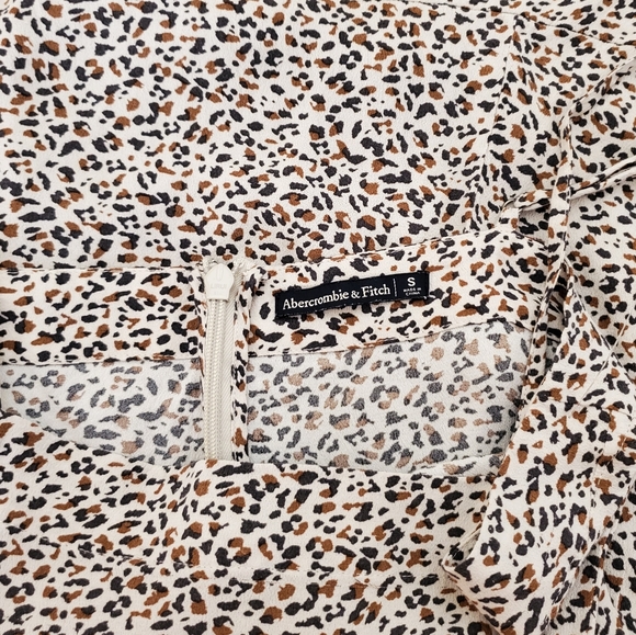 NWOT Abercrombie & Fitch | Wrap Leopard Print Tie Waist Mini Dress - Picture 10 of 11